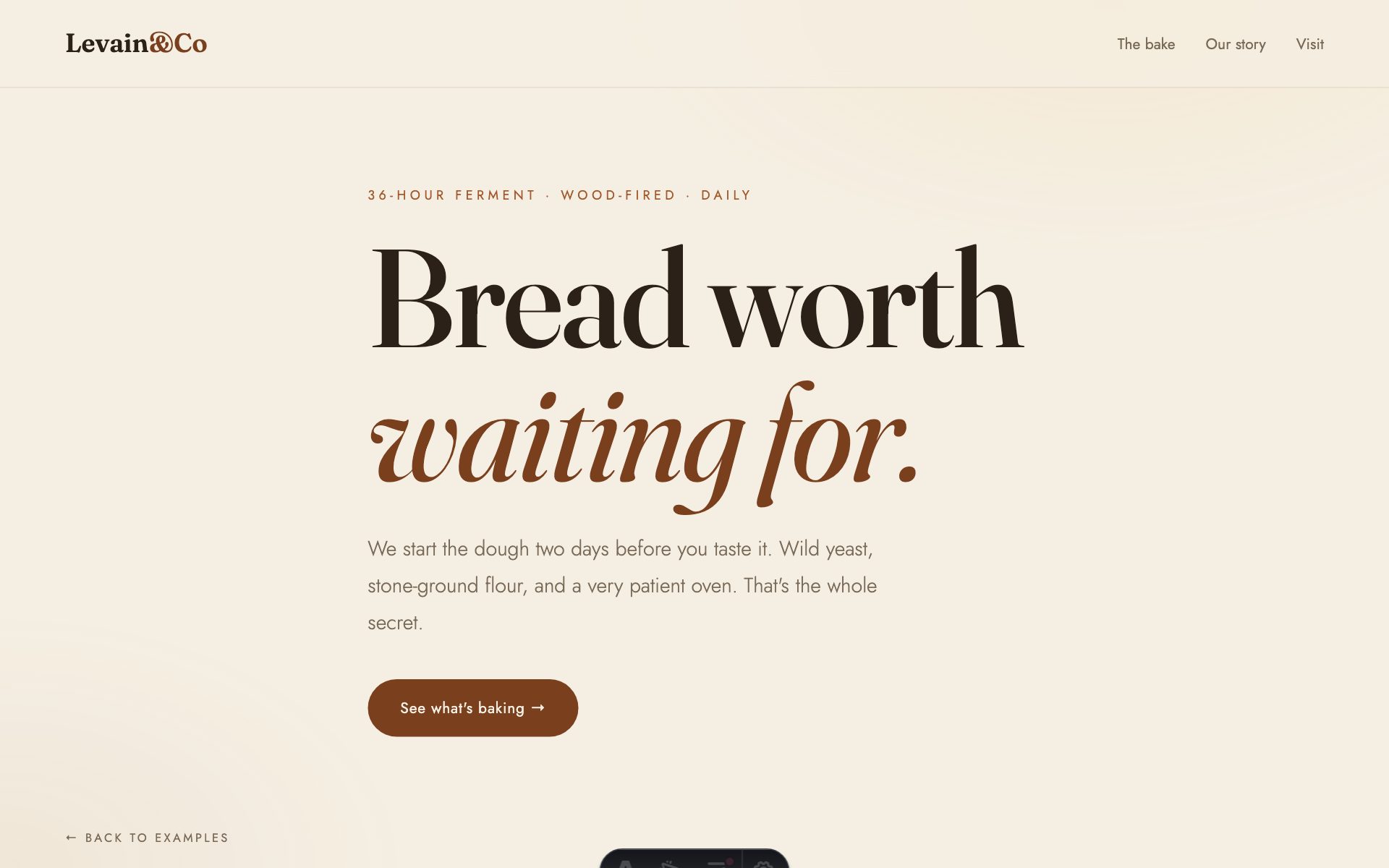Artisan Bakery demo preview