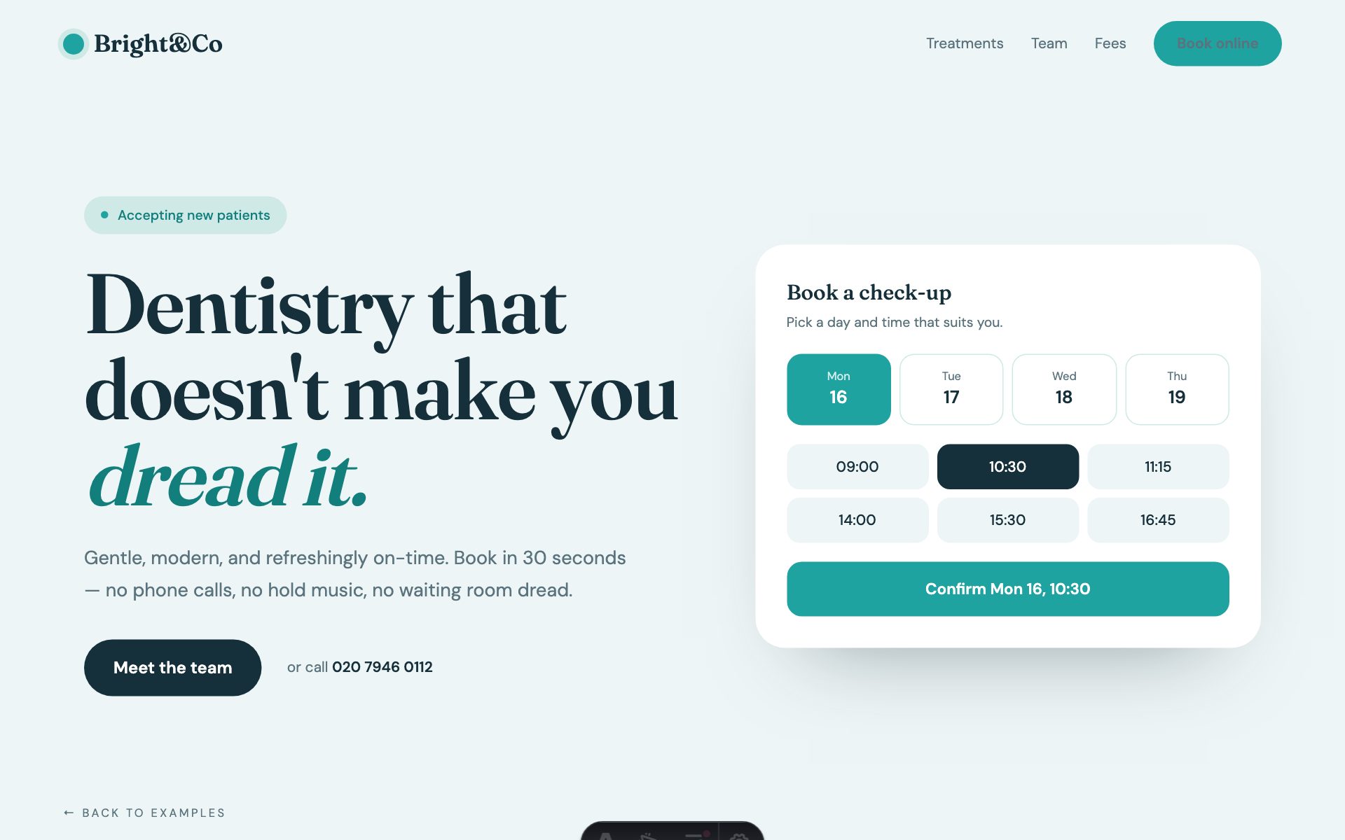 Dental Clinic demo preview