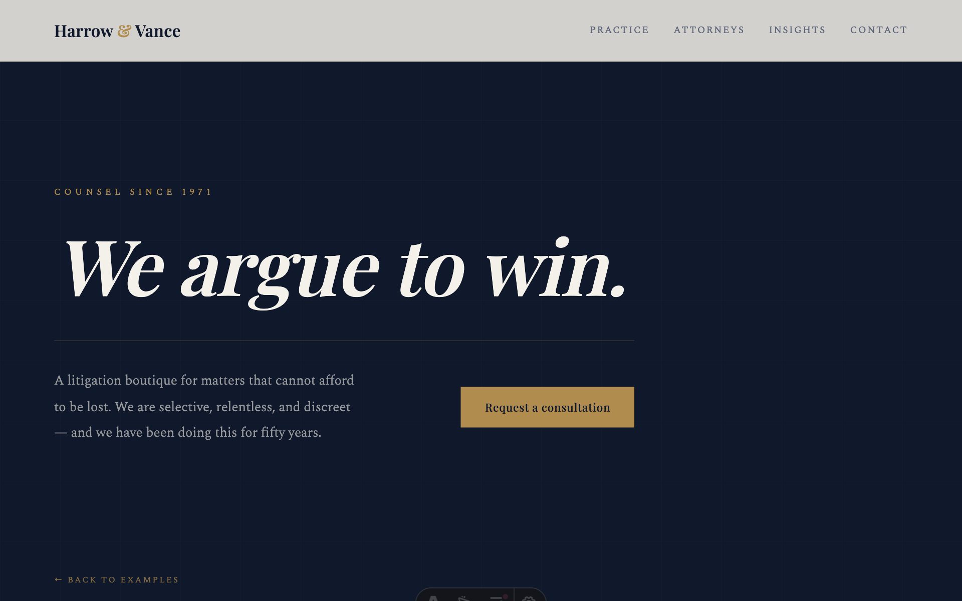 Law Firm demo preview
