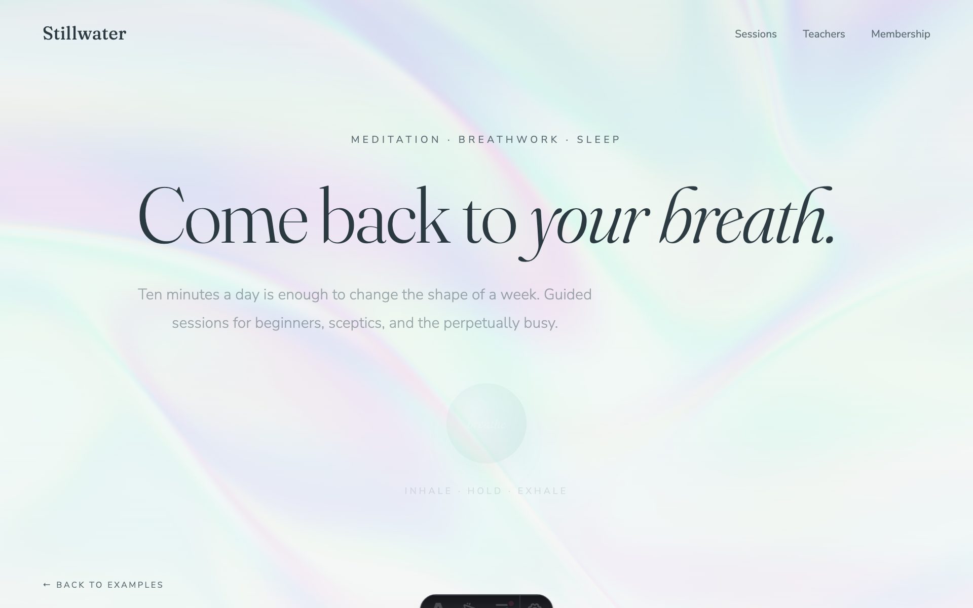 Meditation App demo preview