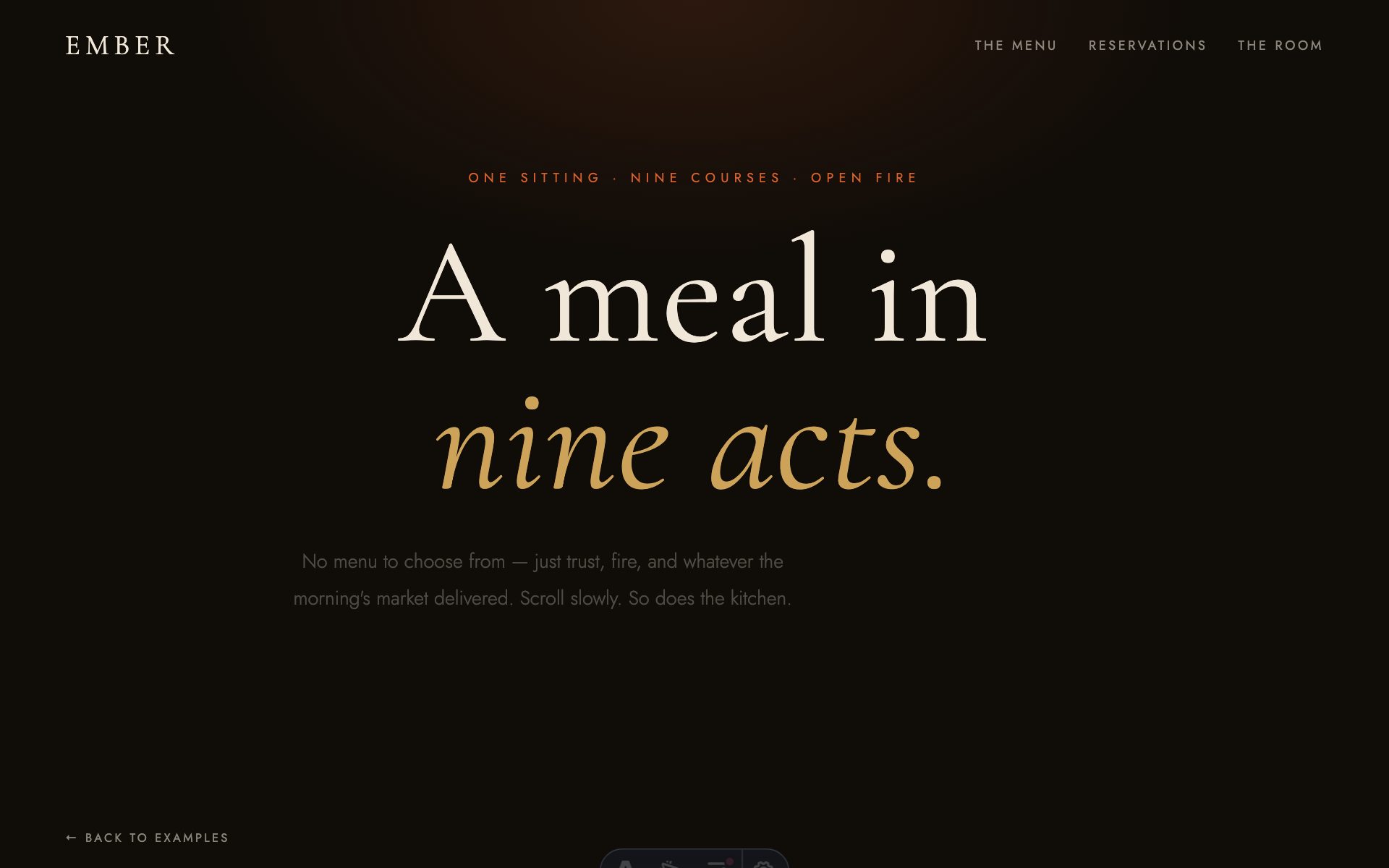 Fine Dining demo preview